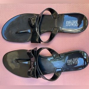 Coach Pretty Jelly Black Sandals size 11